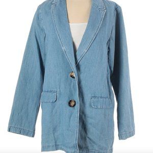 J. Jill light blue denim blazer size S